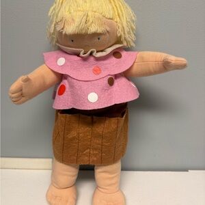 Pottery Barn Kids Sophie Posable Plush Rag Doll Blond Hair Full Outfit